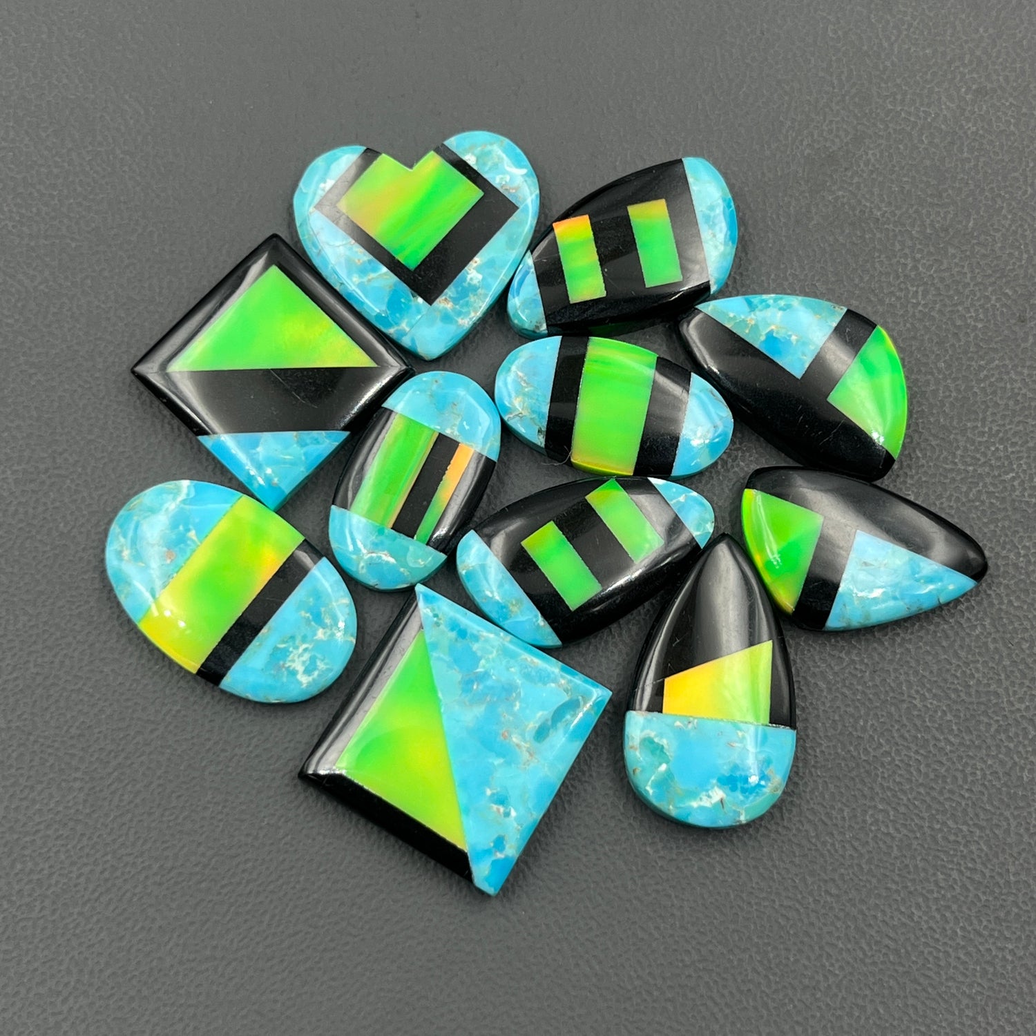 Aurora Opal With Turquoise Mohave, Aura Opal Cabochon Wholesale Lot