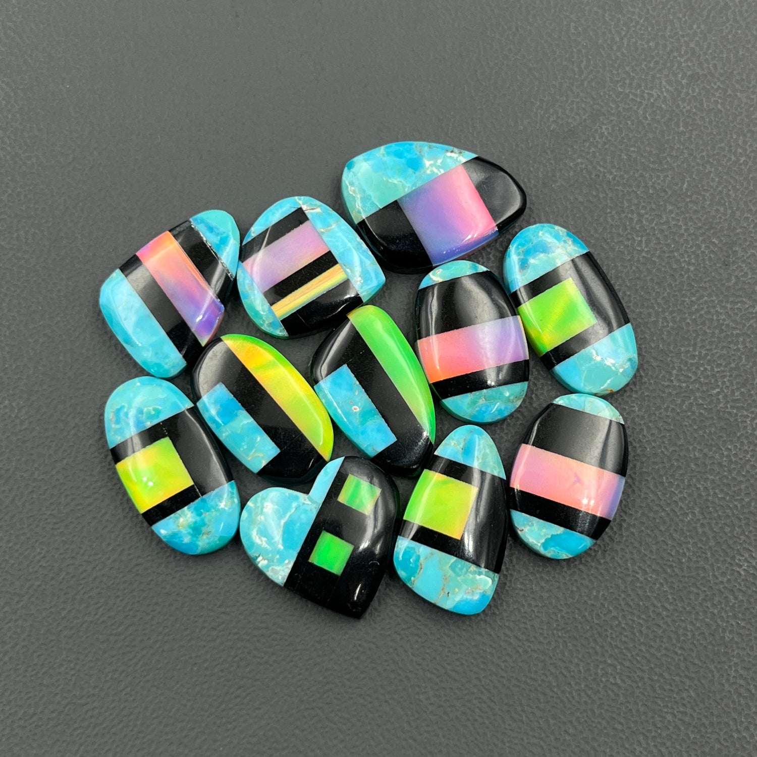 Aurora Opal With Turquoise Mohave, Aura Opal Cabochon Wholesale Lot