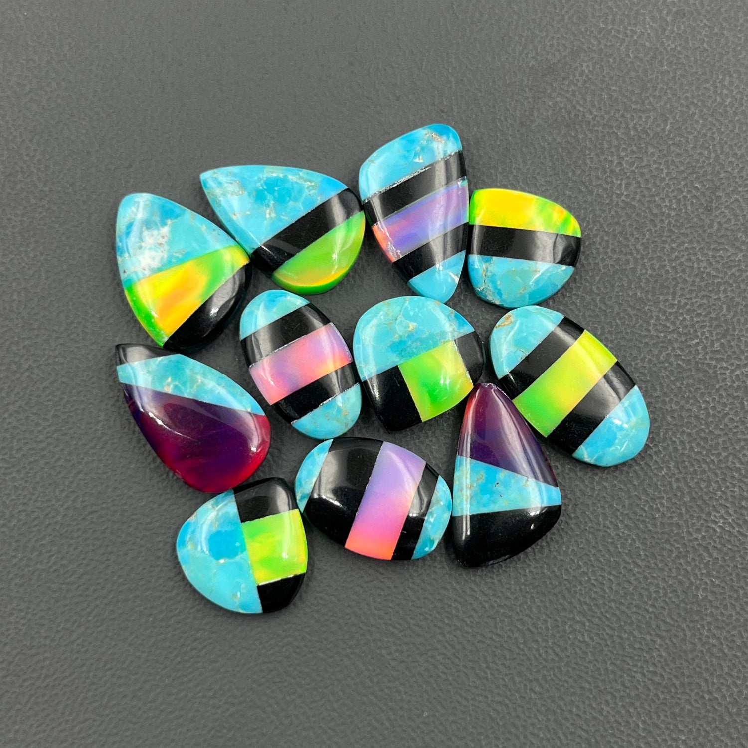 Aurora Opal With Turquoise Mohave, Aura Opal Cabochon Wholesale Lot