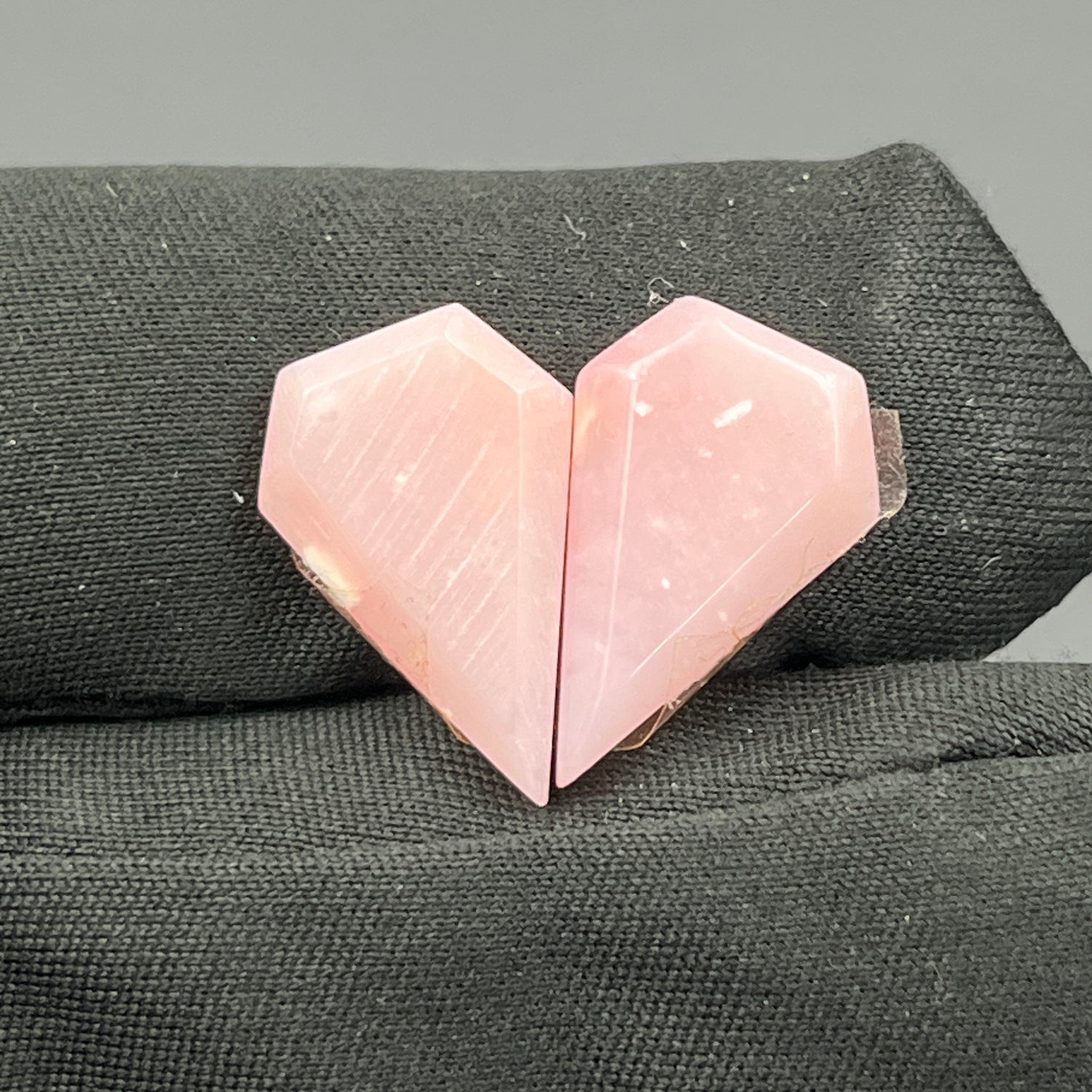 Natural Pink Opal- Matching Pairs - Diamond