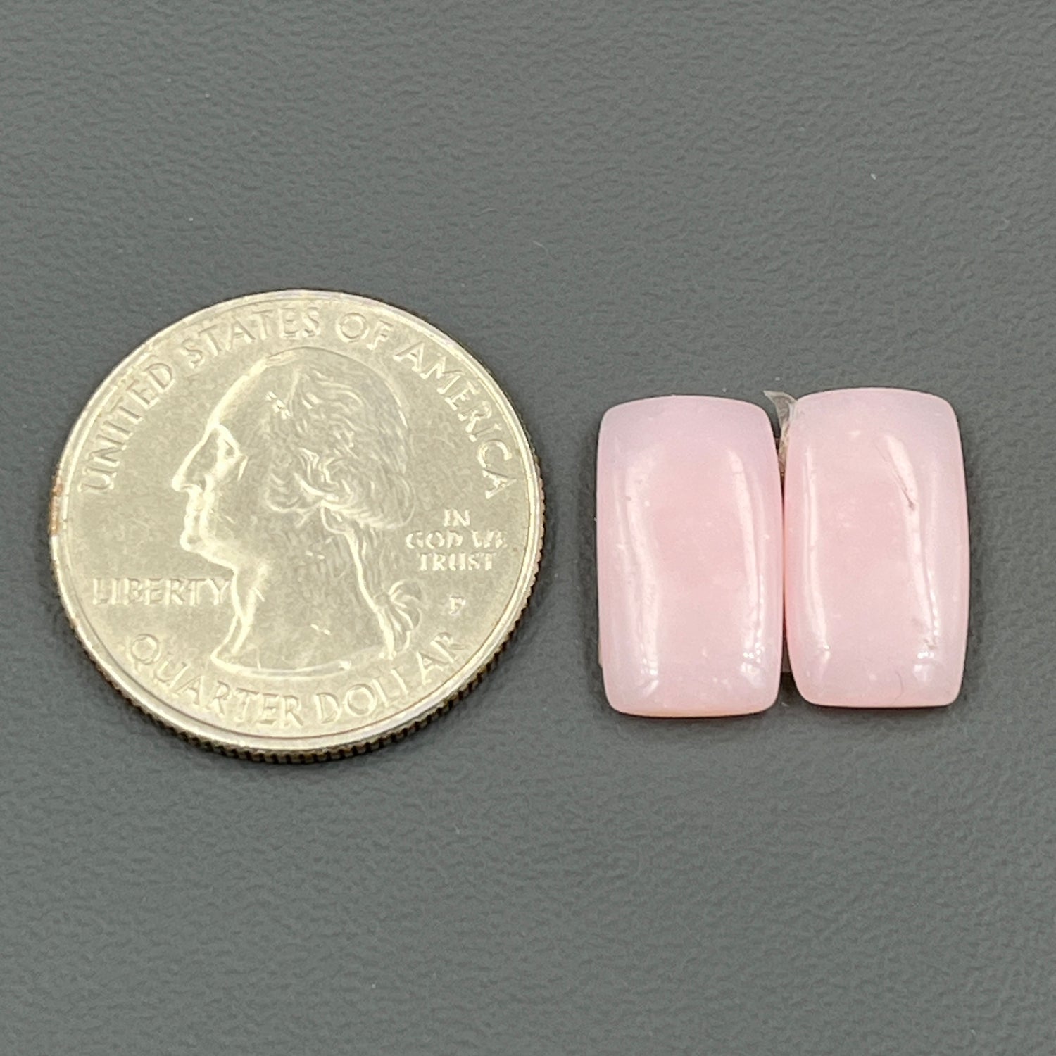 Natural Pink Opal- Matching Pairs - Baguette
