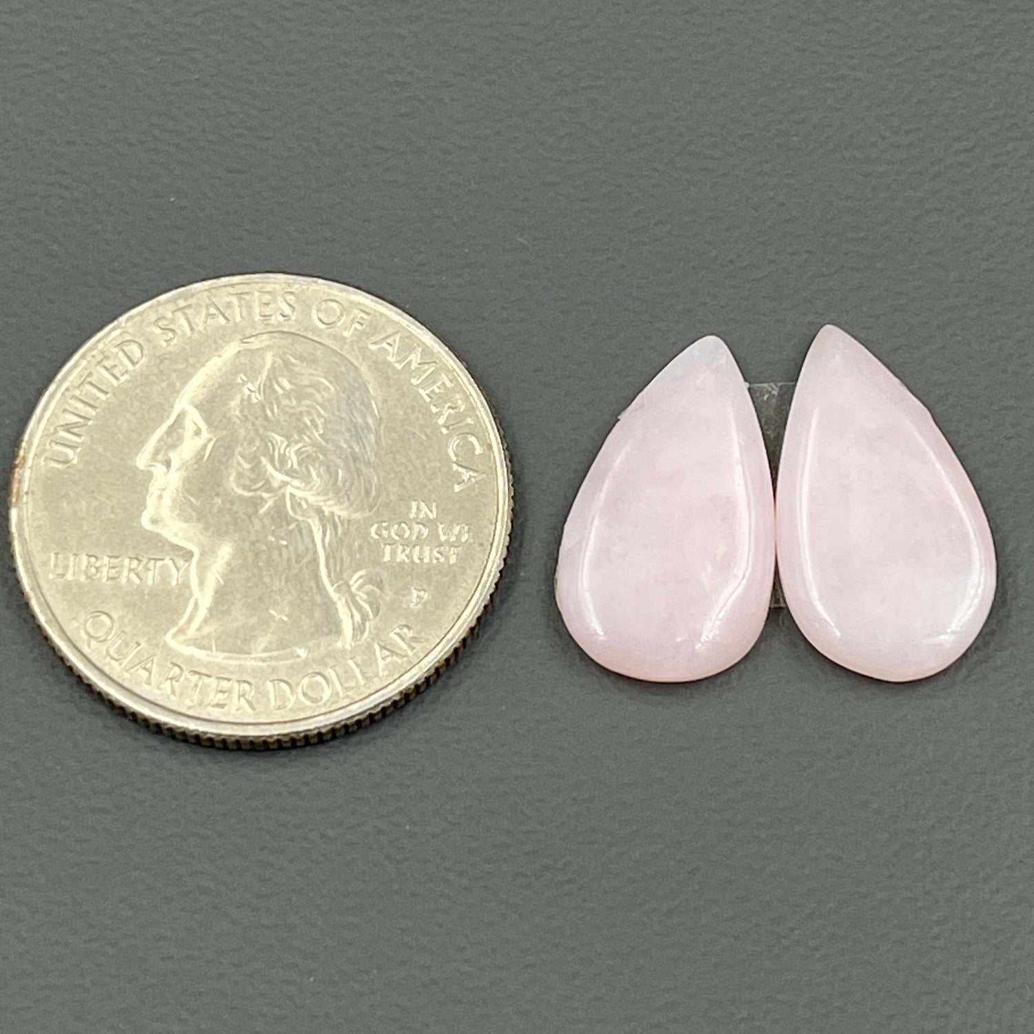 Natural Pink Opal- Matching Pairs - Teardrop