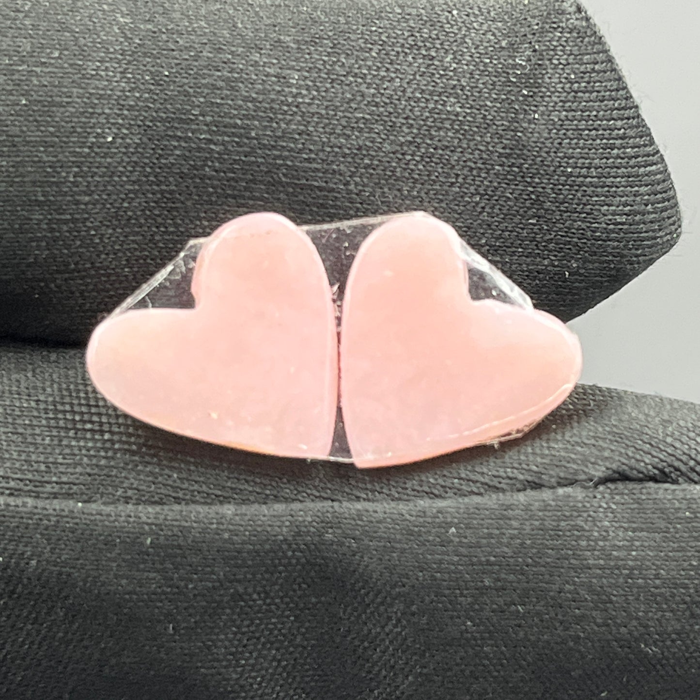 Natural Pink Opal- Matching Pairs - Heart