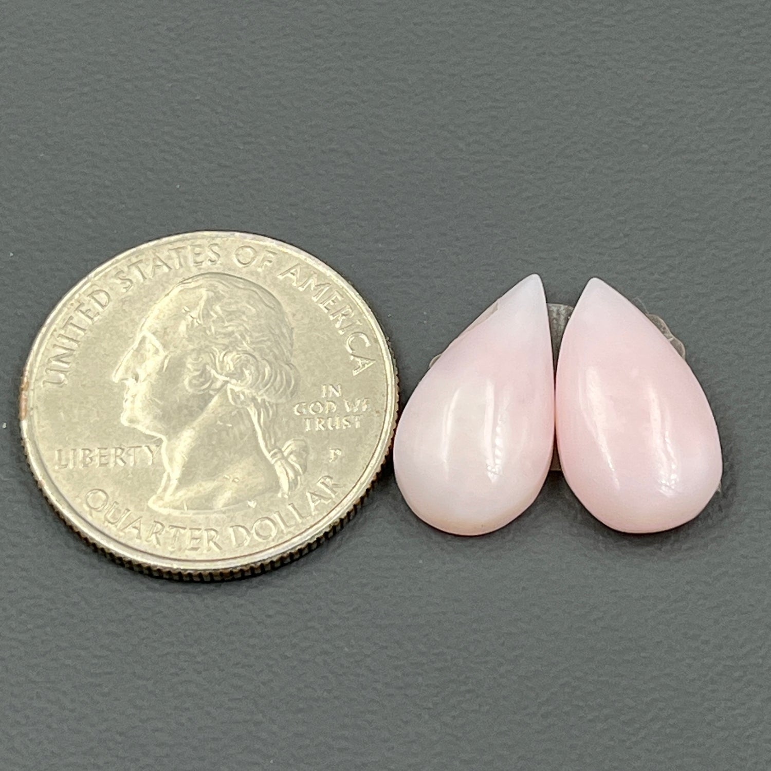 Natural Pink Opal- Matching Pairs - Teardrop