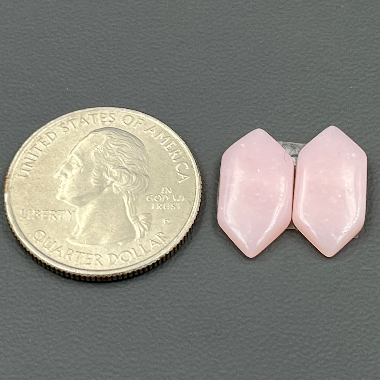 Natural Pink Opal- Matching Pairs - Hexagon