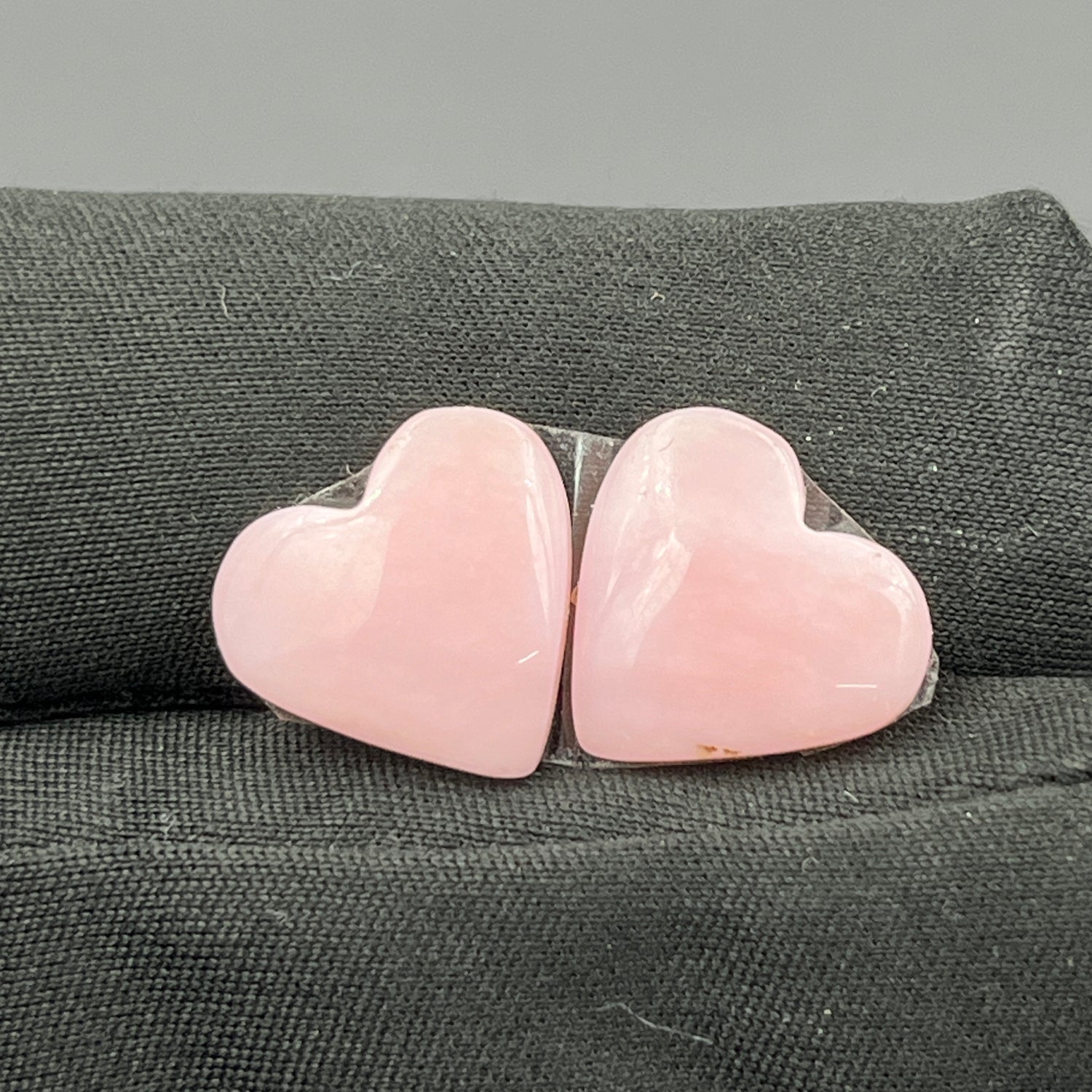 Natural Pink Opal- Matching Pairs - Heart