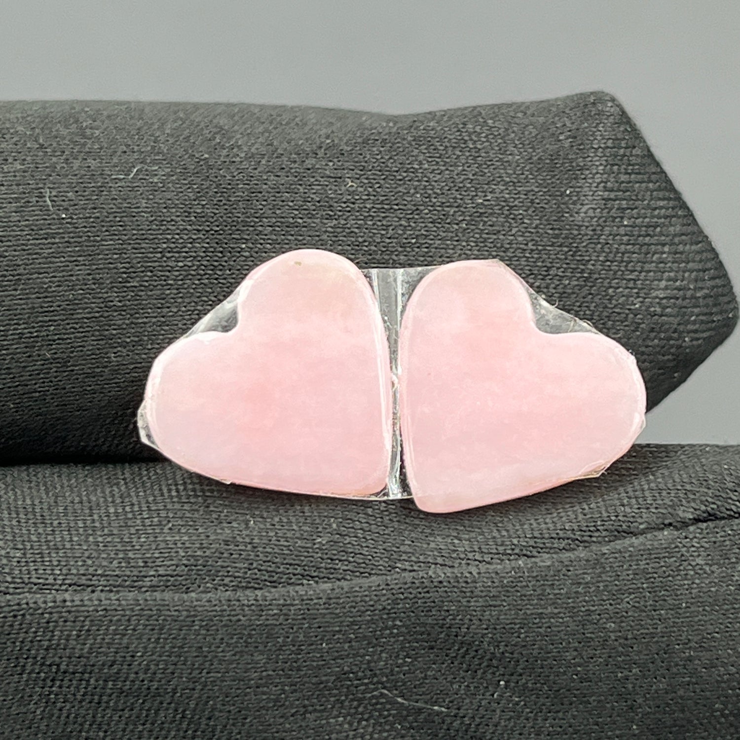 Natural Pink Opal- Matching Pairs - Heart