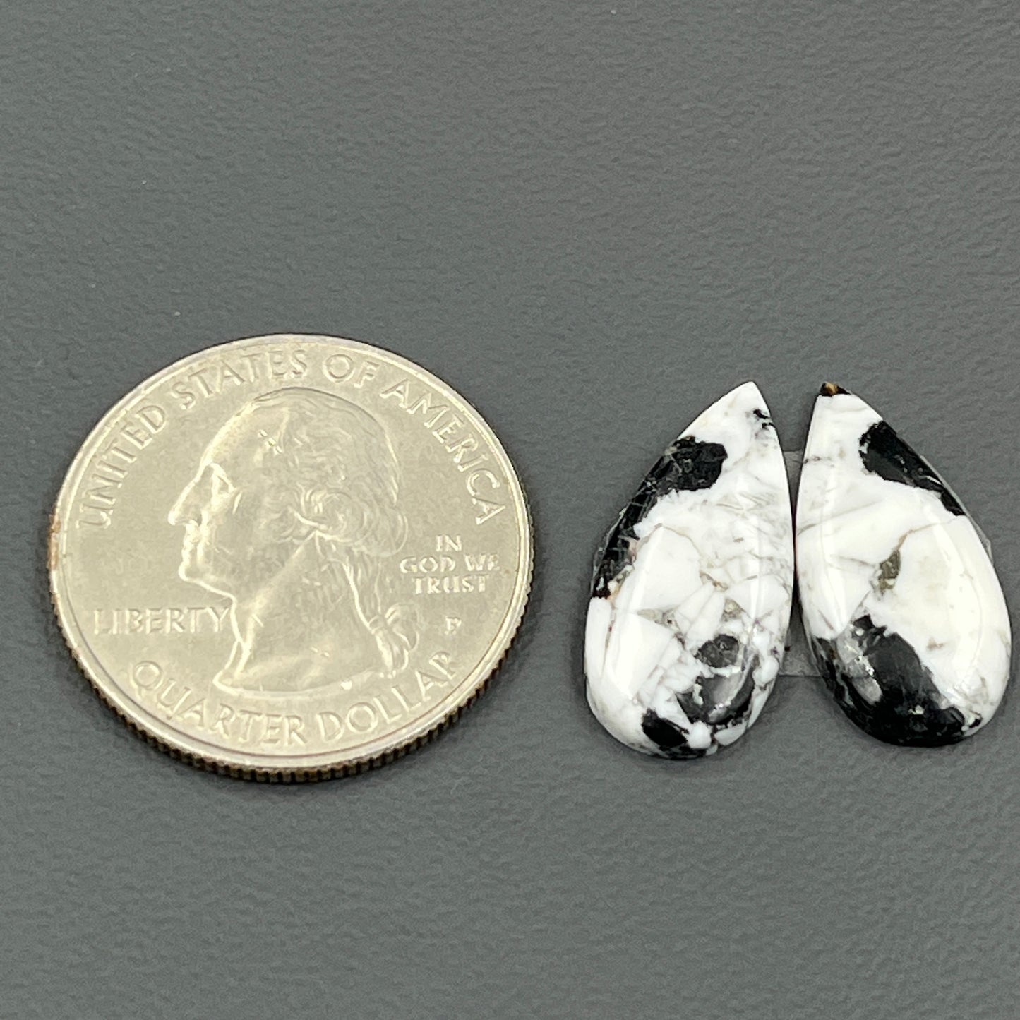 Kingman White Buffalo Turquoise - Matching Pairs - Teardrop