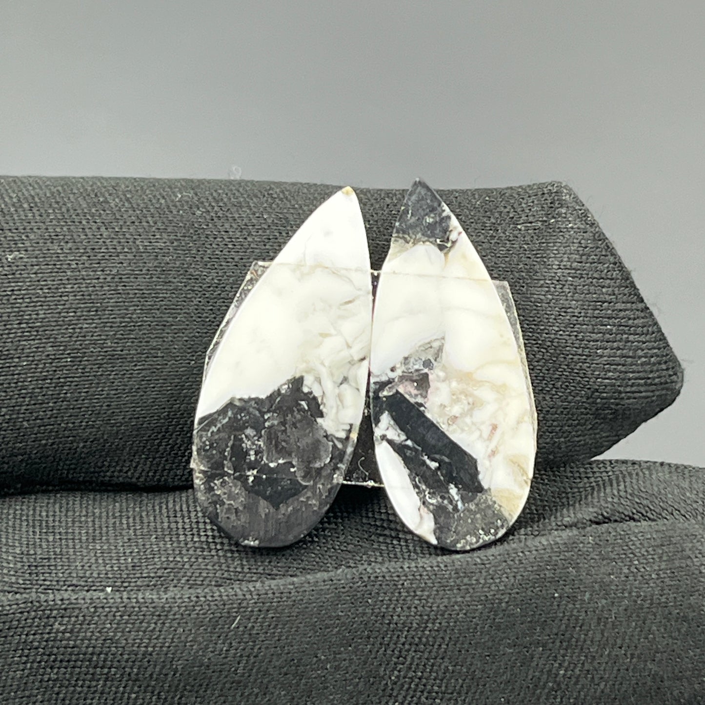 Kingman White Buffalo Turquoise - Matching Pairs - Teardrop