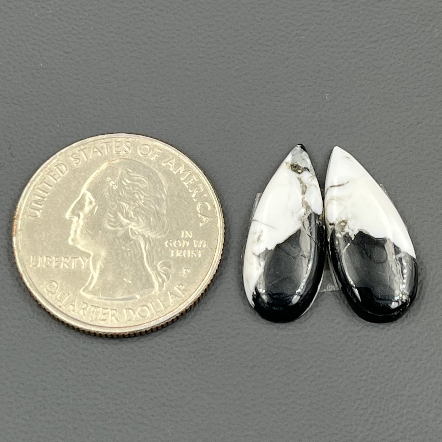 Kingman White Buffalo Turquoise - Matching Pairs - Teardrop