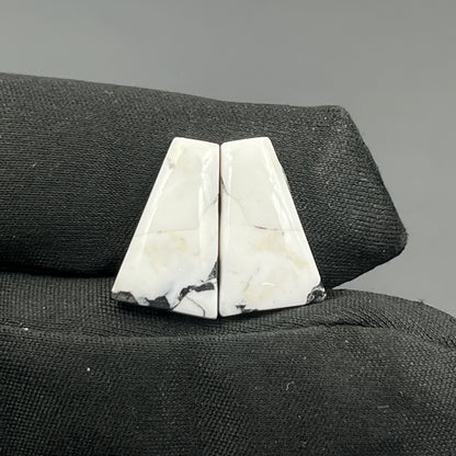 Kingman White Buffalo Turquoise - Matching Pairs - Tumble