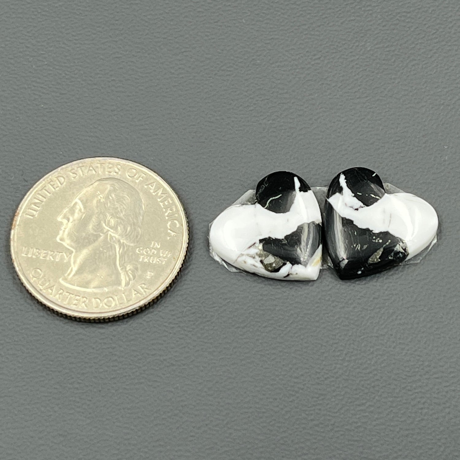 Kingman White Buffalo Turquoise - Matching Pairs - Heart