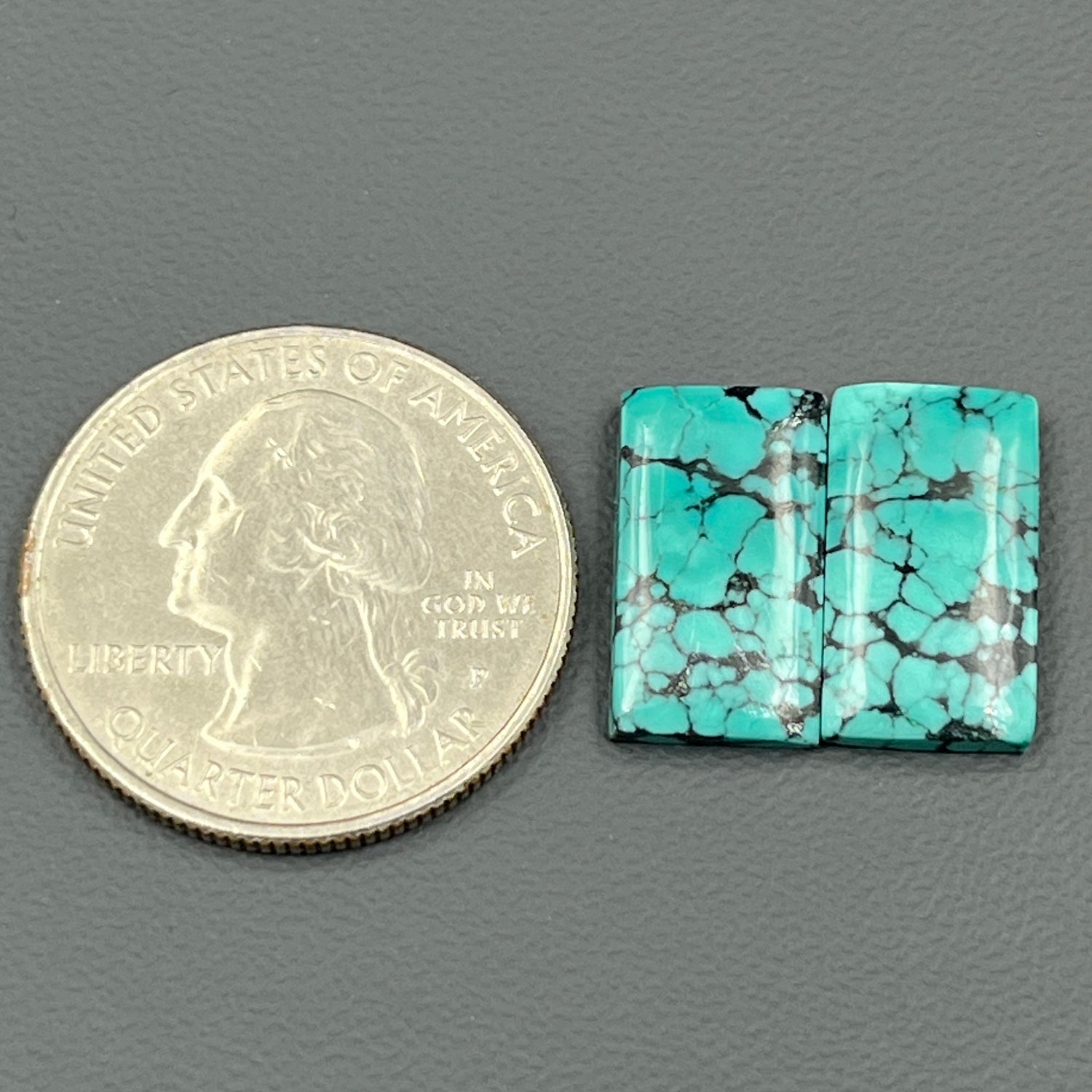 Hubei Turquoise - Matching Pairs - Baguette