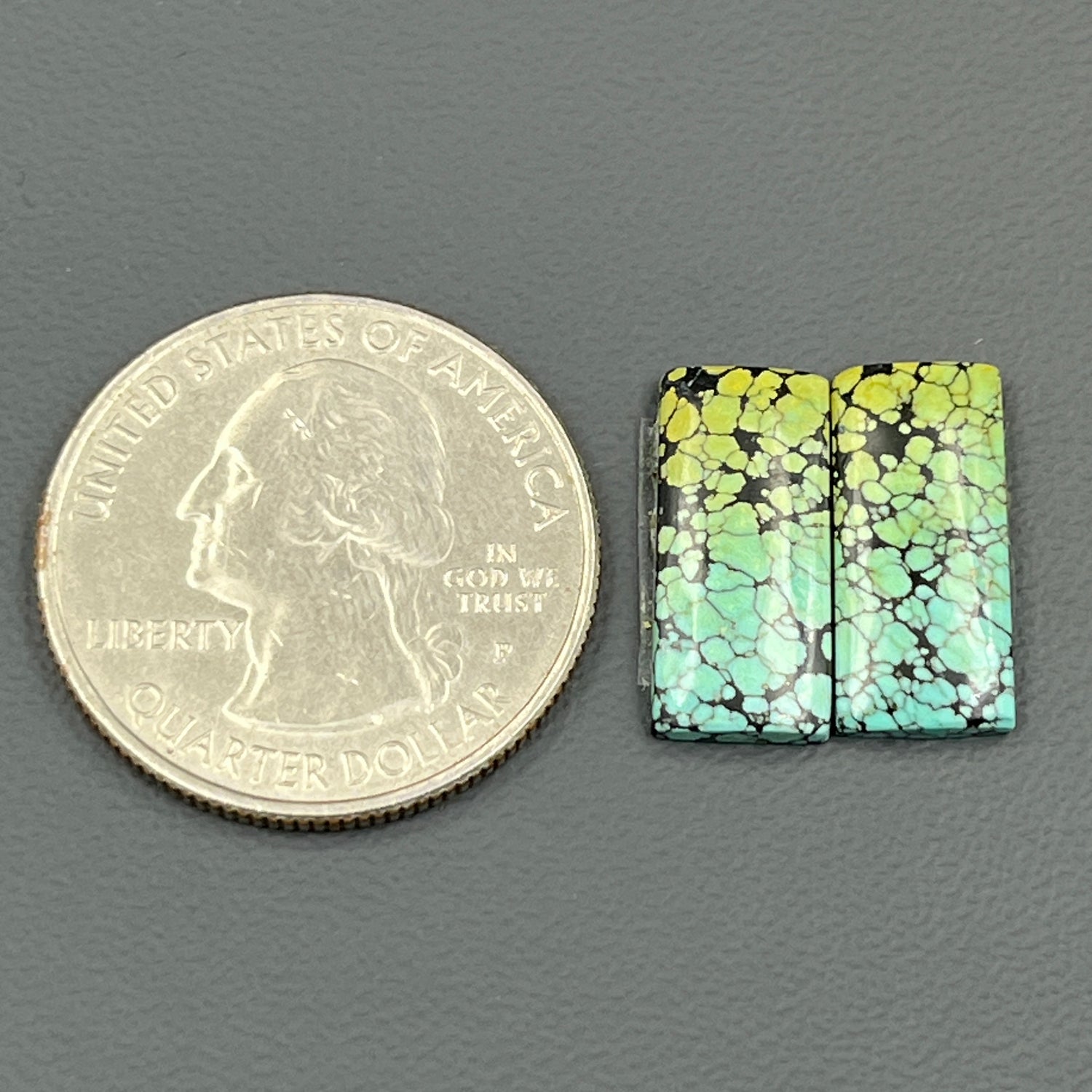 Hubei Turquoise - Matching Pairs - Baguette
