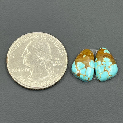 Number #8 Turquoise - Matching Pairs - Tumble
