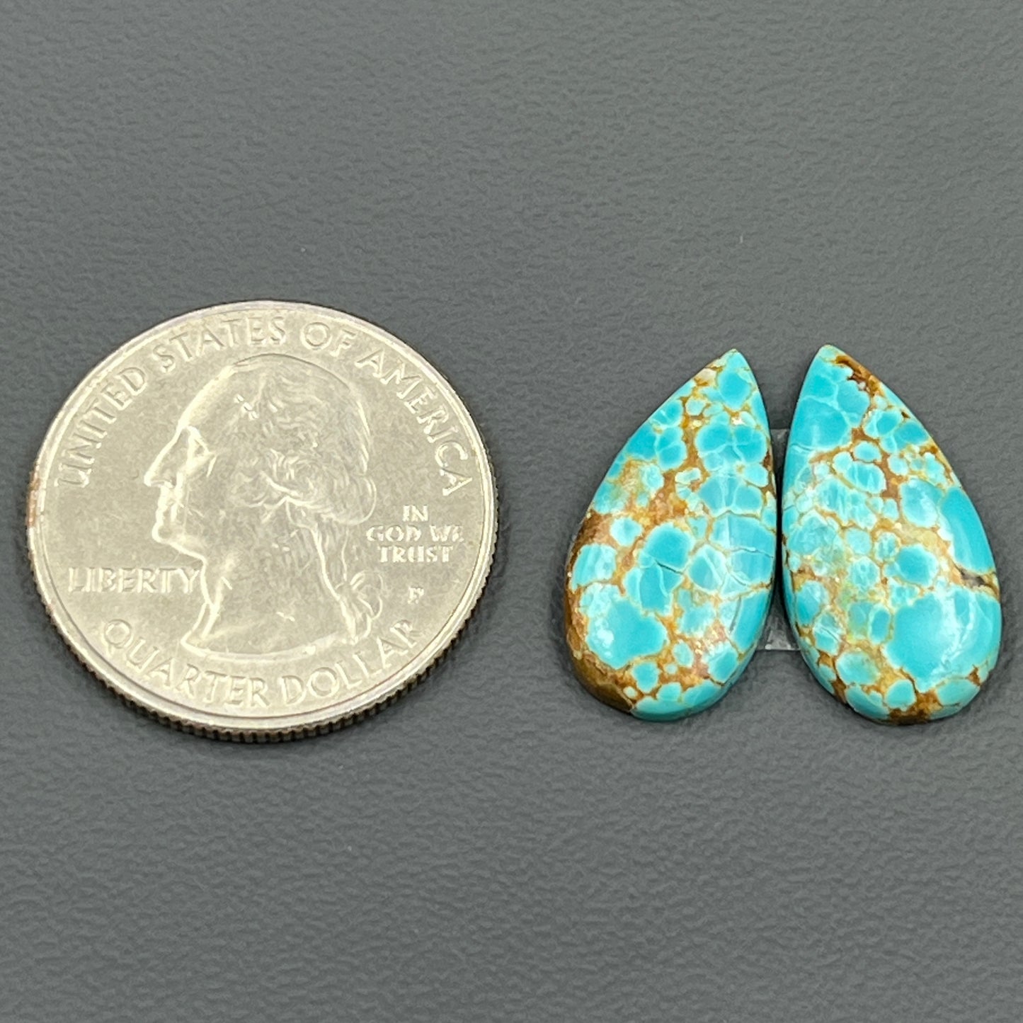 Number #8 Turquoise - Matching Pairs - Teardrop