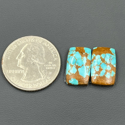 Number #8 Turquoise - Matching Pairs - Baguette