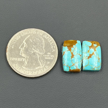 Number #8 Turquoise - Matching Pairs - Baguette