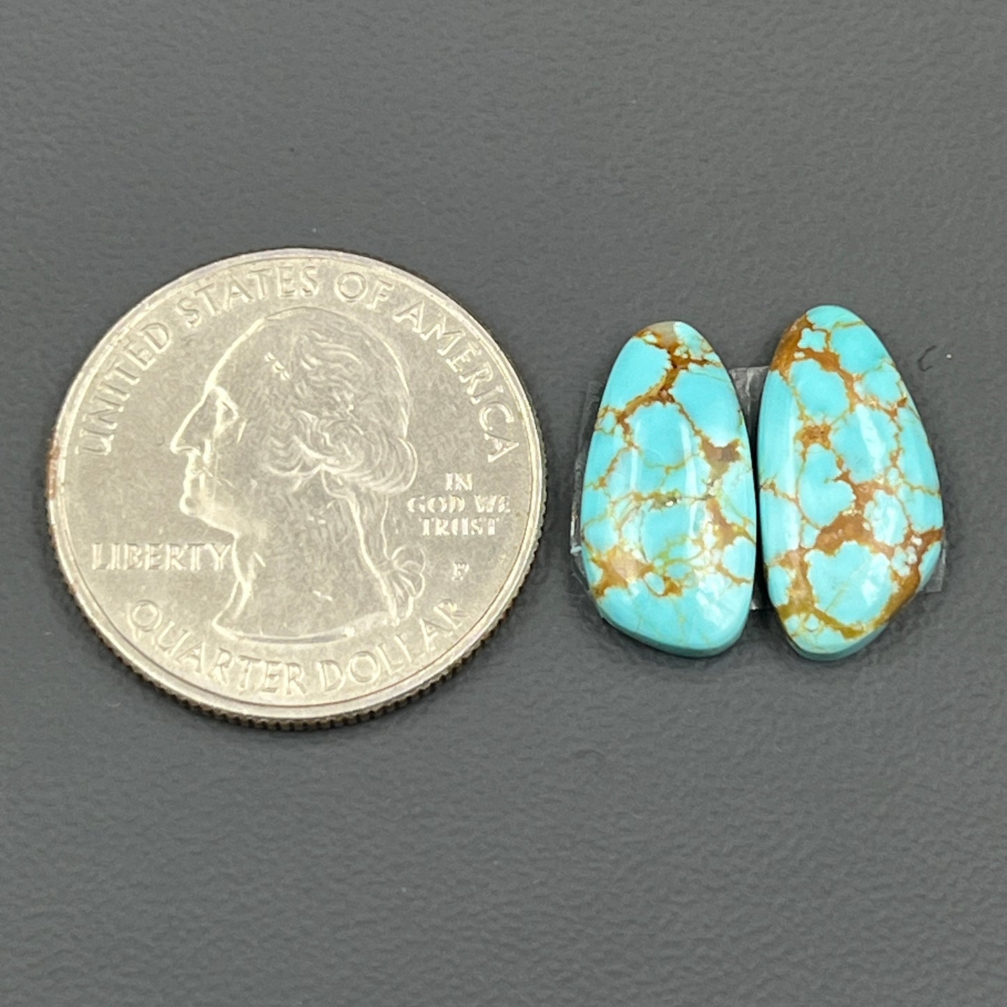 Number #8 Turquoise - Matching Pairs - Tumble