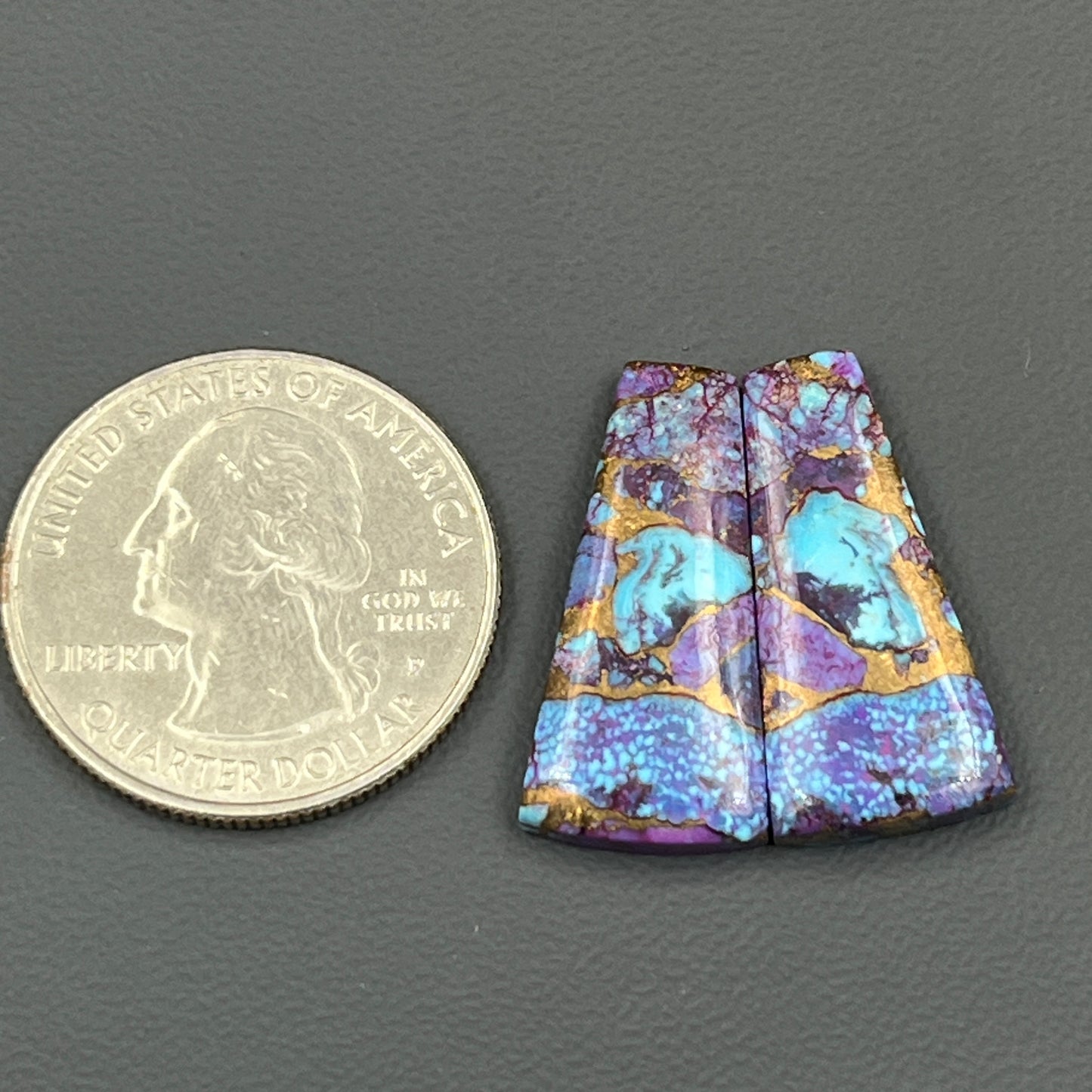 Kingman Purple Turquoise Mohave- Matching Pairs - Tumble
