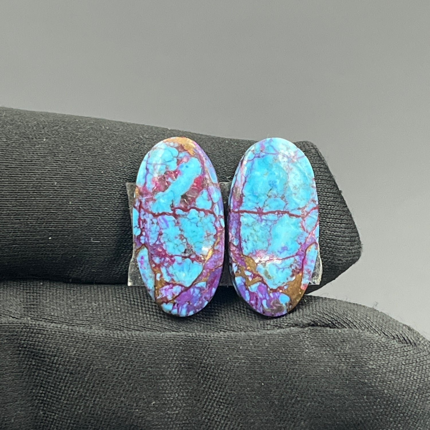 Kingman Purple Turquoise Mohave- Matching Pairs - Ovel