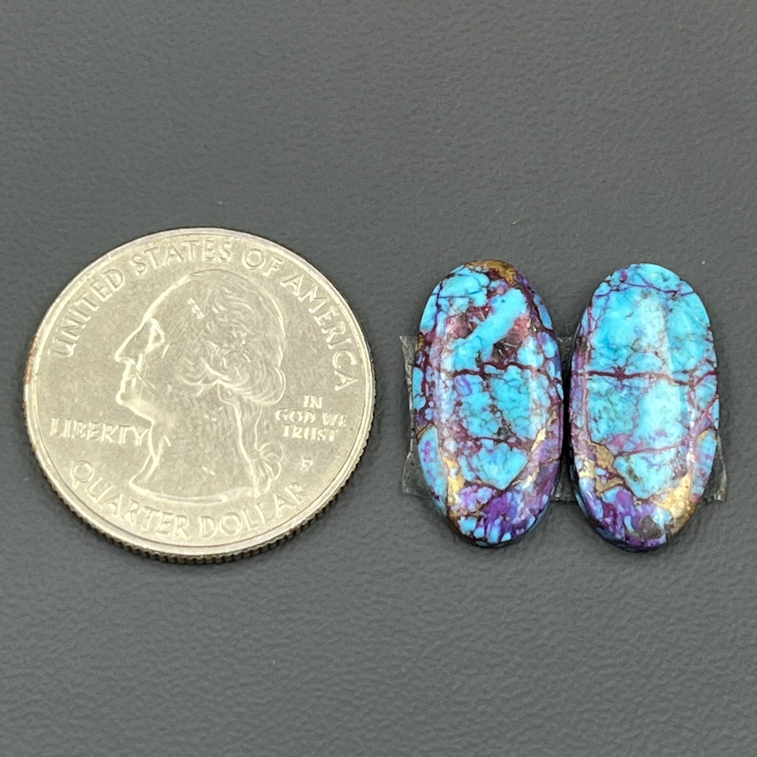 Kingman Purple Turquoise Mohave- Matching Pairs - Ovel