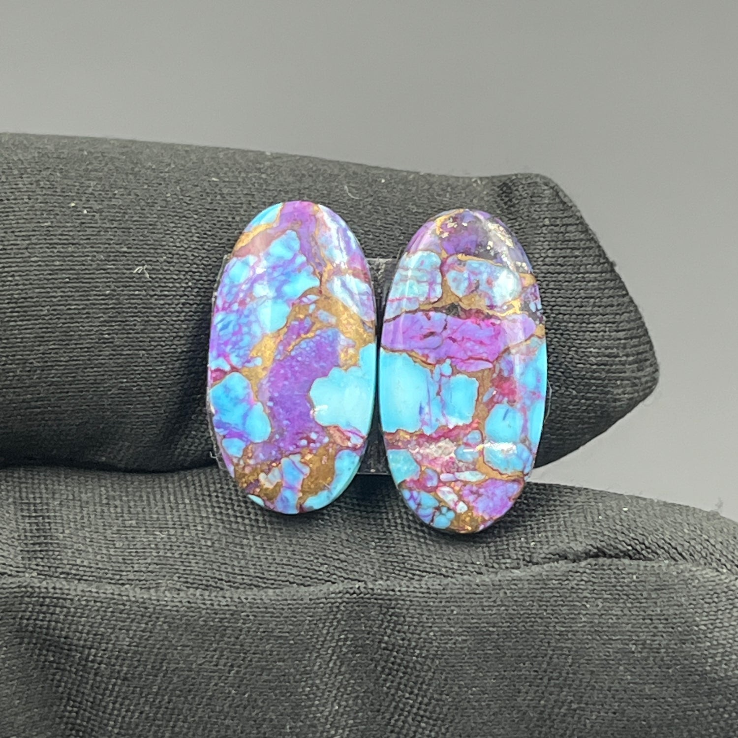 Kingman Purple Turquoise Mohave- Matching Pairs - Ovel