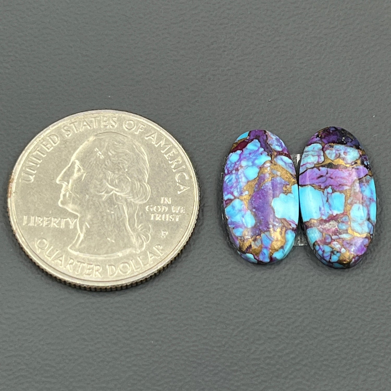Kingman Purple Turquoise Mohave- Matching Pairs - Ovel