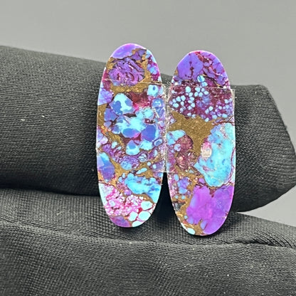 Kingman Purple Turquoise Mohave- Matching Pairs - Ovel