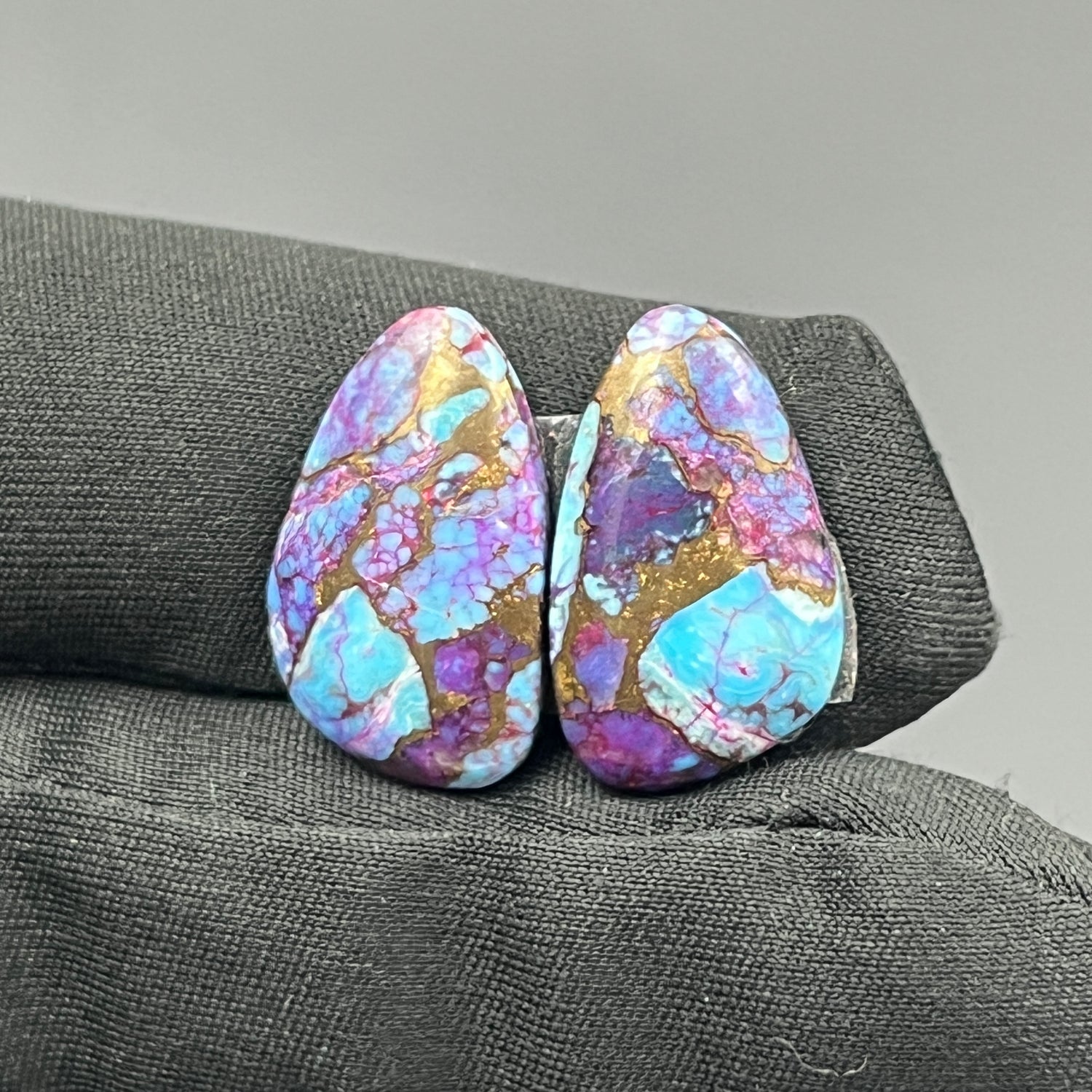 Kingman Purple Turquoise Mohave- Matching Pairs - Tumble