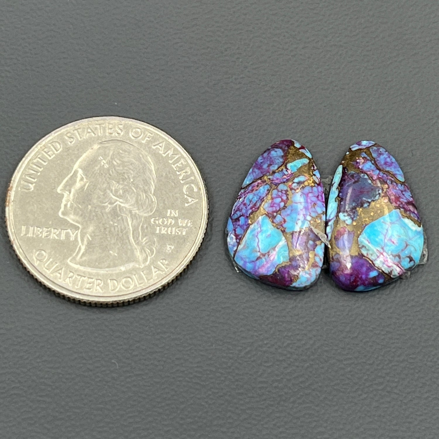 Kingman Purple Turquoise Mohave- Matching Pairs - Tumble