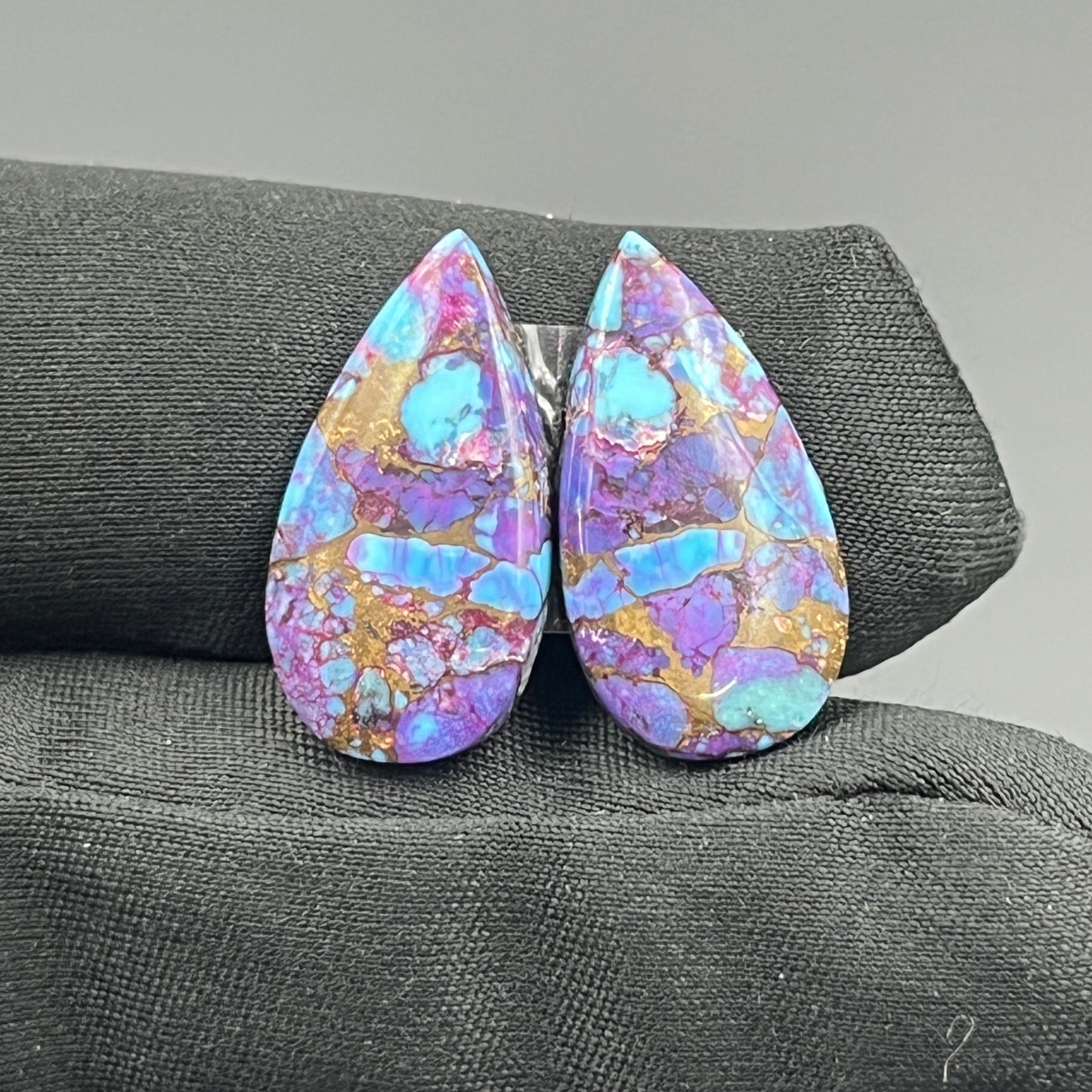 Kingman Purple Turquoise Mohave- Matching Pairs - Teardrop