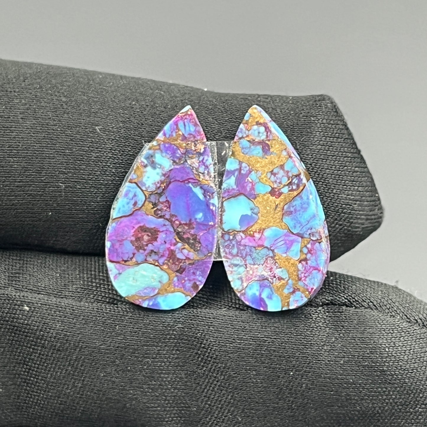 Kingman Purple Turquoise Mohave- Matching Pairs - Teardrop