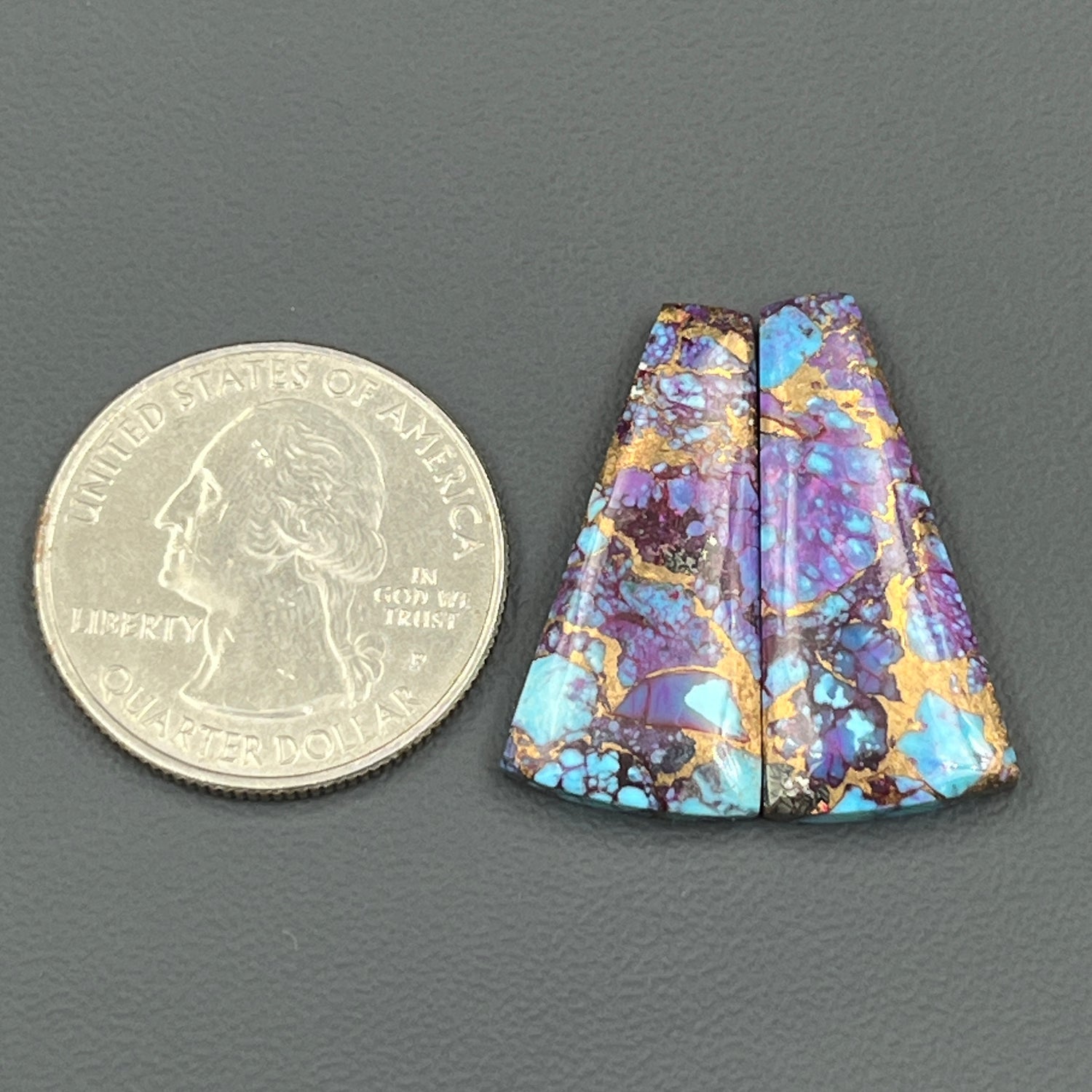 Kingman Purple Turquoise Mohave- Matching Pairs - Tumble