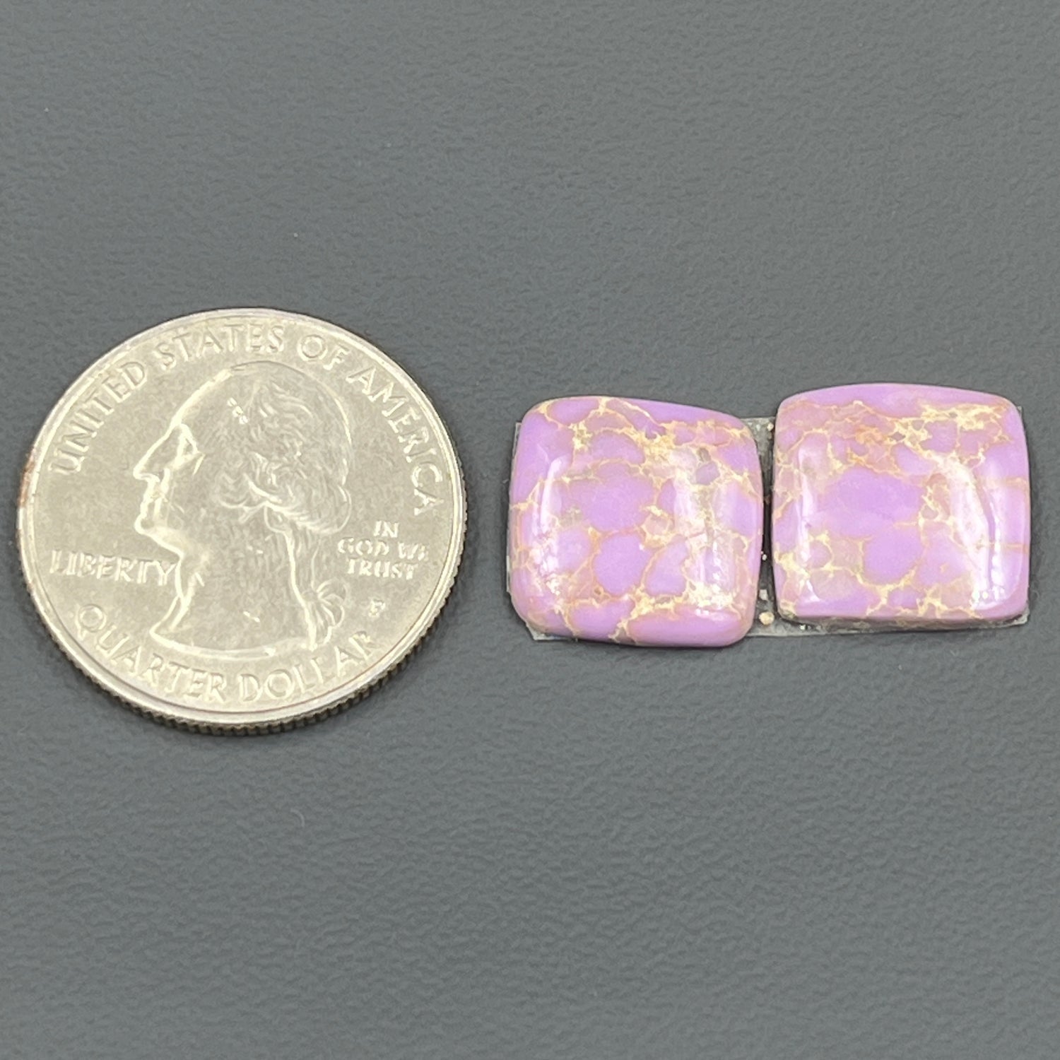 Phosphosiderite- Matching Pairs - Cushion