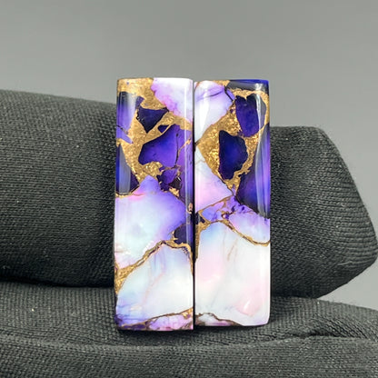 Kingman Purple Rose Dahlia - Matching Pairs - Baguette