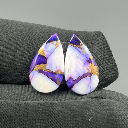 Kingman Purple Rose Dahlia - Matching Pairs - Teardrop