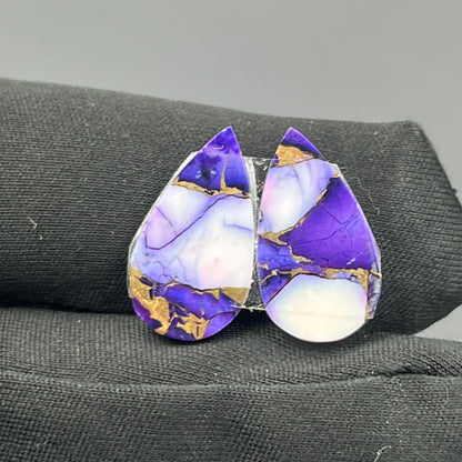 Kingman Purple Rose Dahlia - Matching Pairs - Teardrop