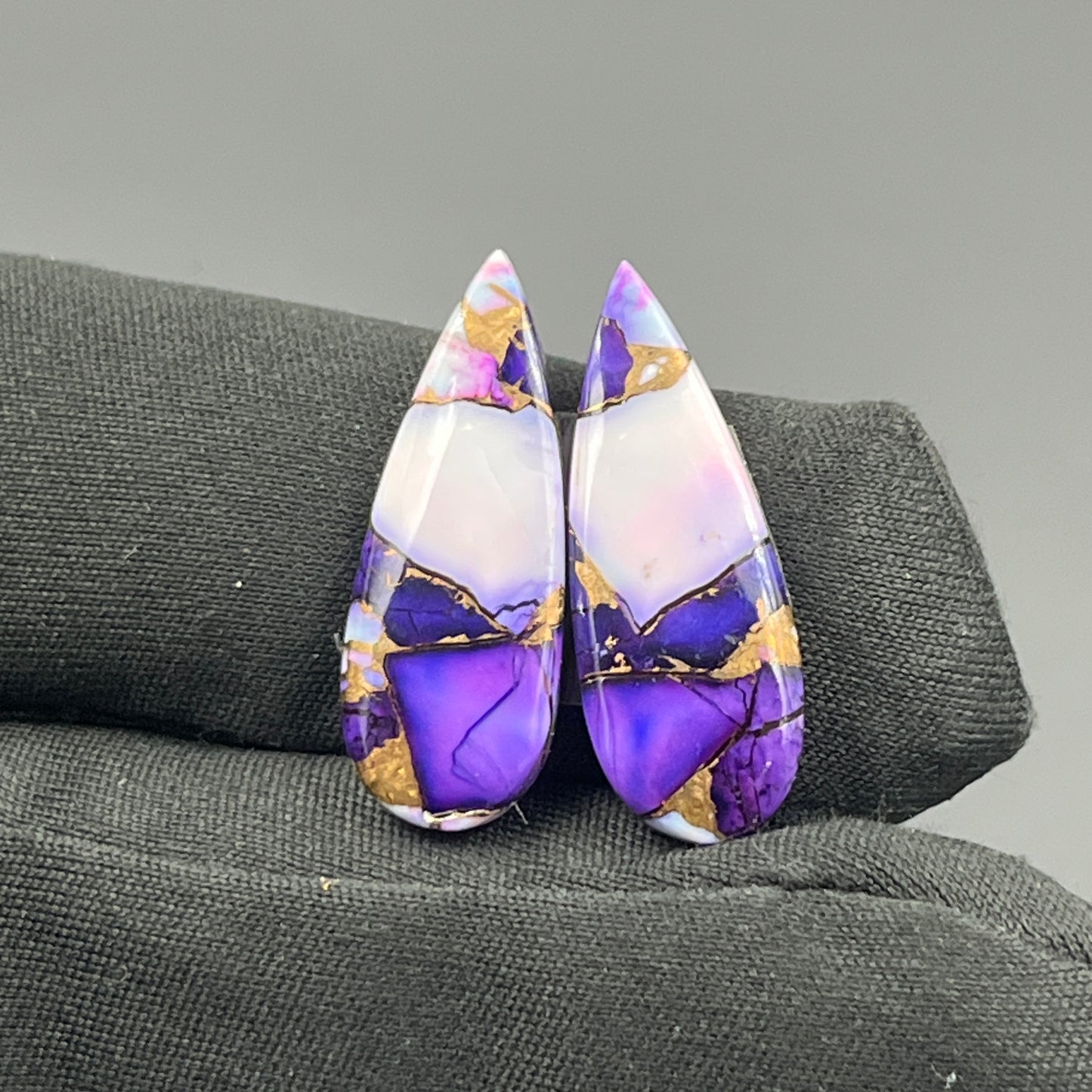 Kingman Purple Rose Dahlia - Matching Pairs - Teardrop