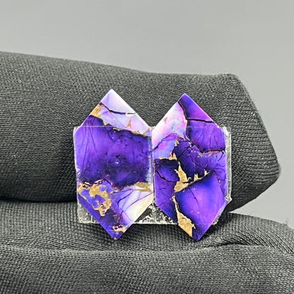 Kingman Purple Rose Dahlia - Matching Pairs - Hexagon