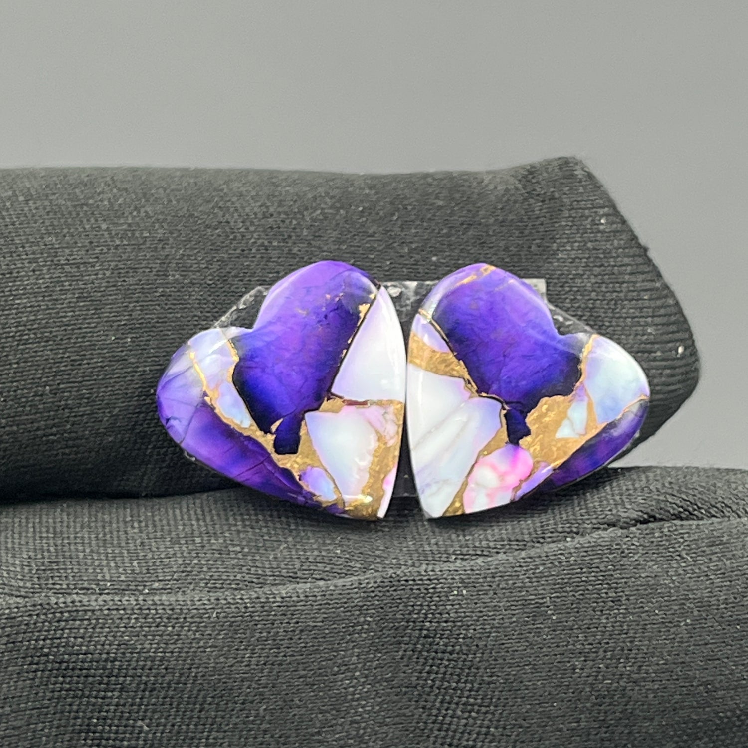 Kingman Purple Rose Dahlia - Matching Pairs - Heart