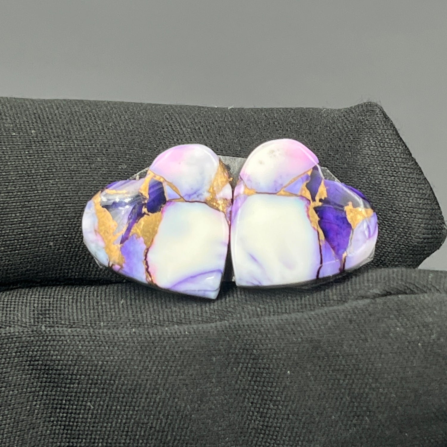 Kingman Purple Rose Dahlia - Matching Pairs - Heart