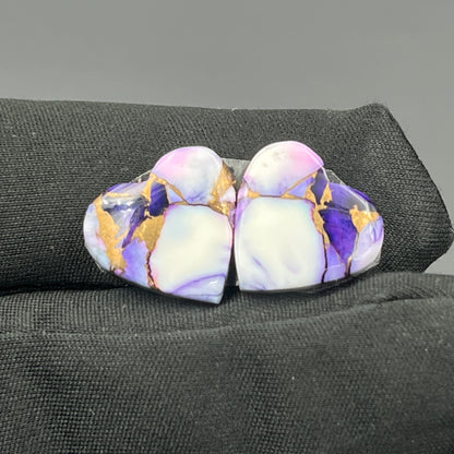 Kingman Purple Rose Dahlia - Matching Pairs - Heart