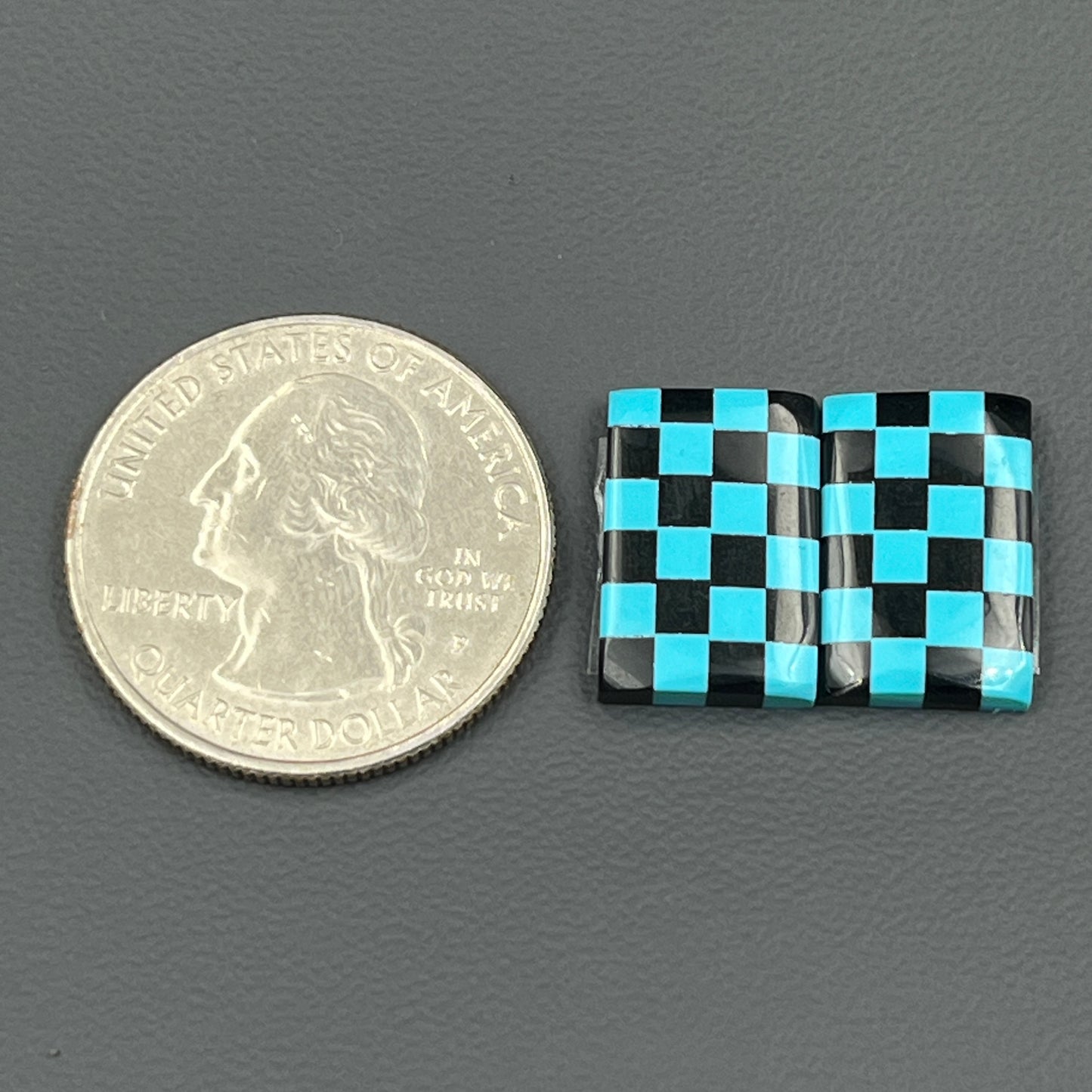 Blue & Black Checker Board- Matching Pairs - Baguette