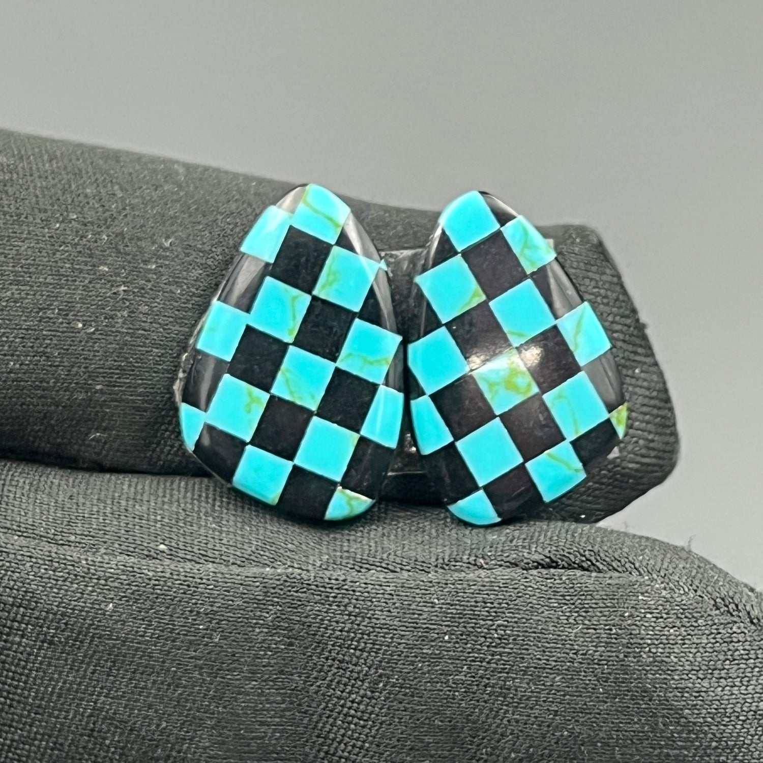 Blue & Black Checker Board- Matching Pairs - Tumble