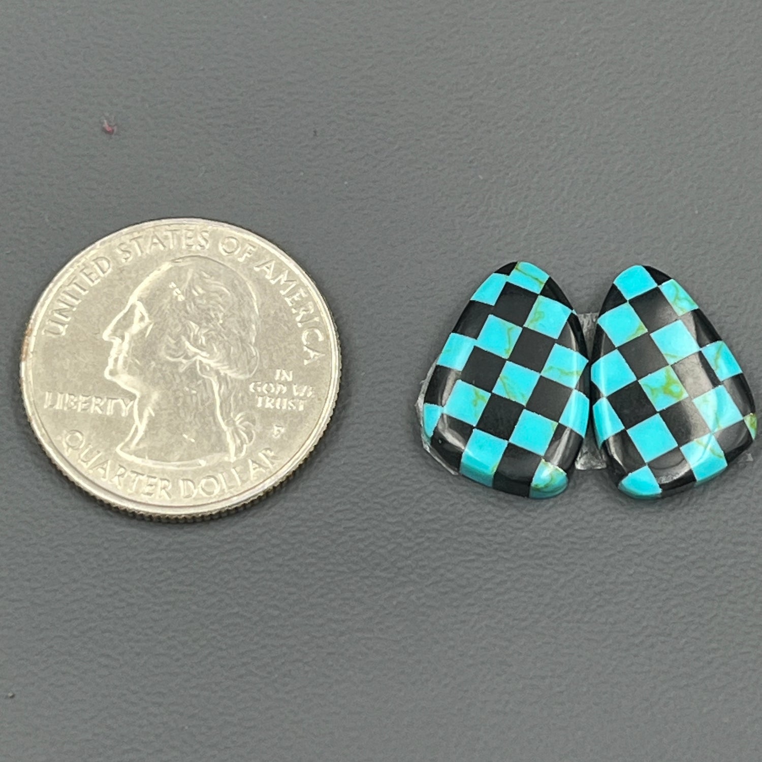 Blue & Black Checker Board- Matching Pairs - Tumble