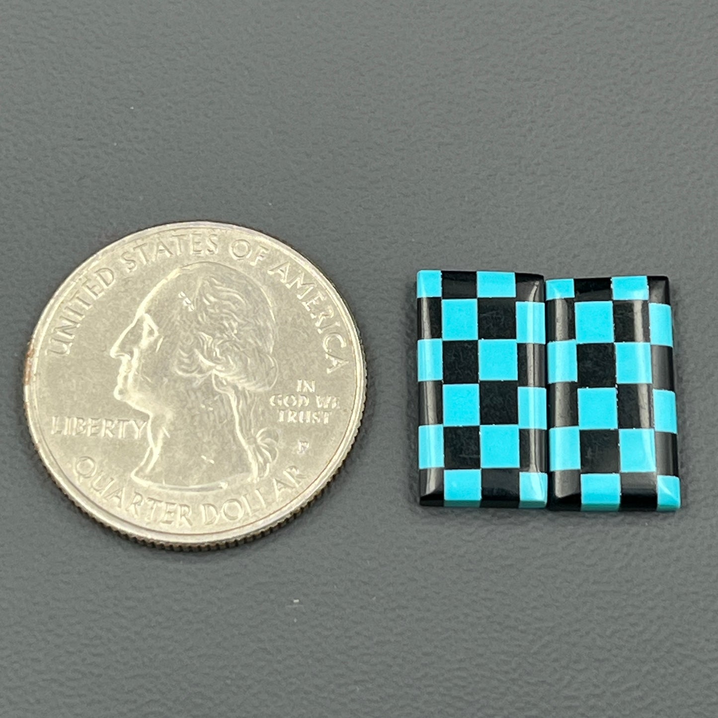 Blue & Black Checker Board- Matching Pairs - Baguette