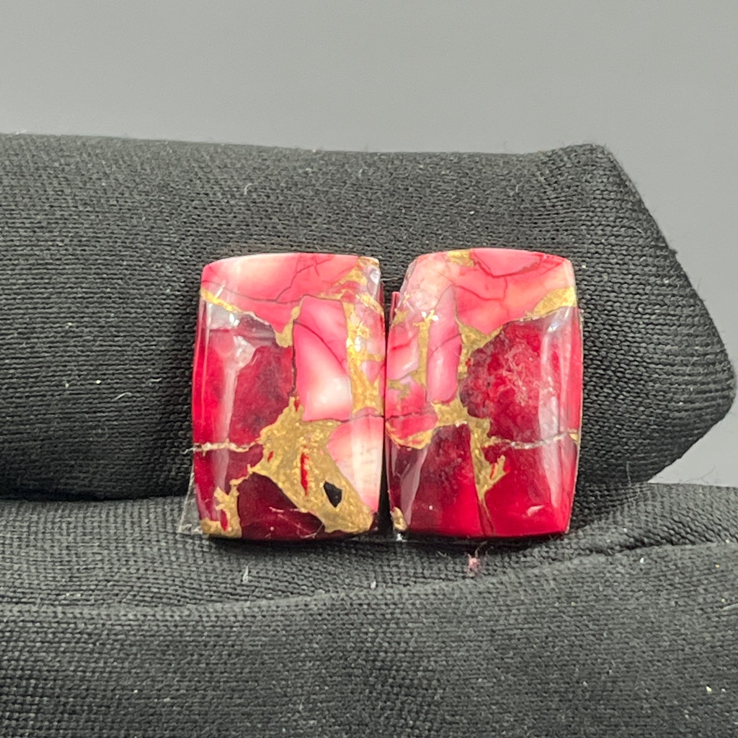 Kingman Red Rose Dahlia - Matching Pairs - Baguette