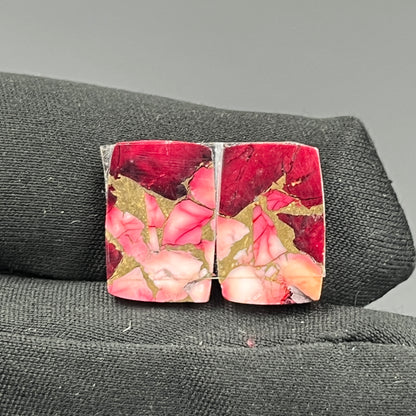 Kingman Red Rose Dahlia - Matching Pairs - Baguette
