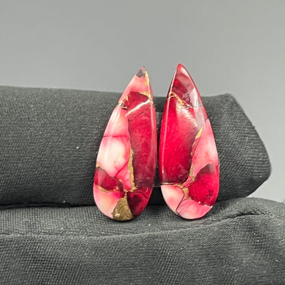 Kingman Red Rose Dahlia - Matching Pairs - Teardrop